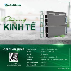 Cửa cuốn khe thoáng Stardoor STD08i | NAN DÀY 0.9 - 1.1 MM