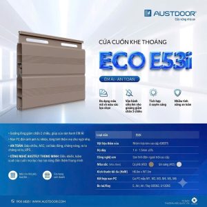 Cửa Cuốn Austdoor Khe Thoáng E53i
