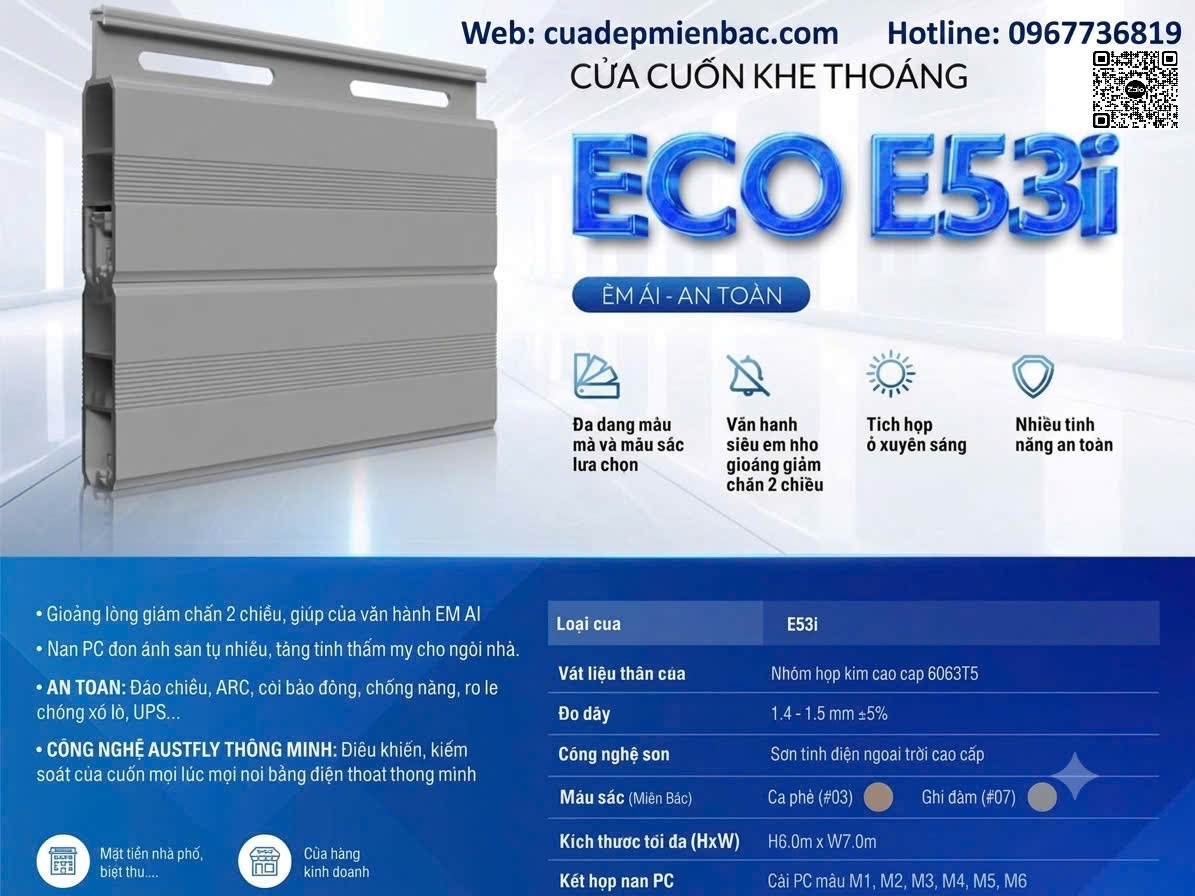 Cửa Cuốn Austdoor Khe Thoáng E53i