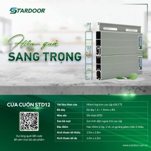 Cửa cuốn khe thoáng Stardoor STD12i | NAN DÀY ĐẾN 1.5MM