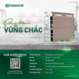 Cửa cuốn khe thoáng Stardoor STD14i | NAN DÀY ĐẾN 1.7MM 
