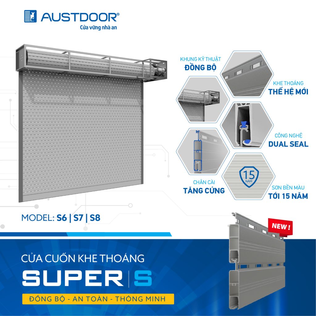 Cửa Cuốn Austdoor Khe Thoáng S7