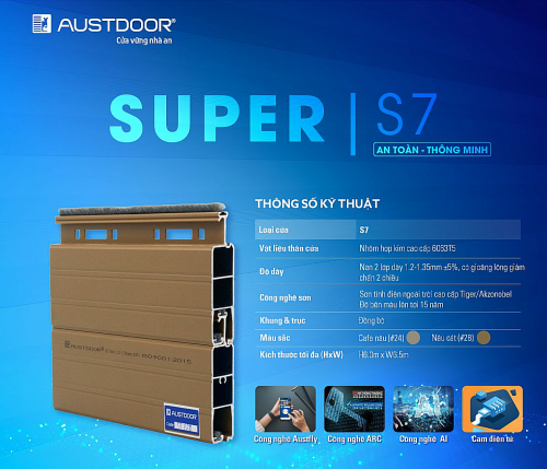 Cửa Cuốn Austdoor Khe Thoáng S7