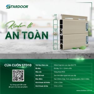 Cửa cuốn khe thoáng Stardoor STD10i | NAN DÀY 1.1 - 1.3 MM
